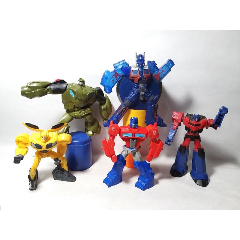 Robot Transformers Bumblebee Bulkhead Bumble Bee Optimus Prime Cybertron Autobot Happy Meal Mcd Mcdo