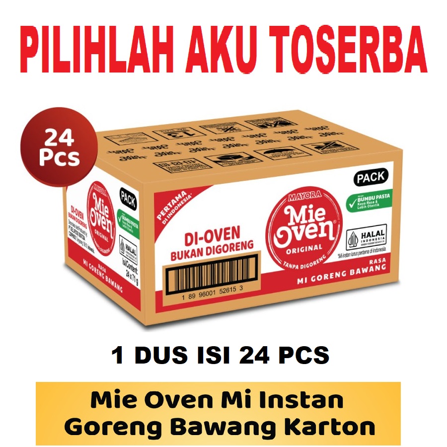 Mie OVEN Mayora Mi Instan GORENG BAWANG - ( HARGA 1 DUS isi 24 )