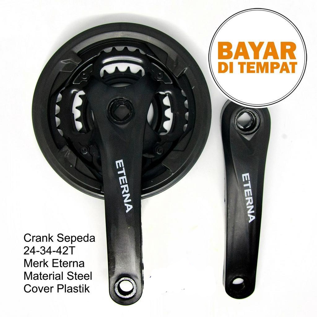 Crankset Crank 3 Speed Gir Gear Depan Sepeda Gunung MTB Balap Arm 170 MM - Eterna