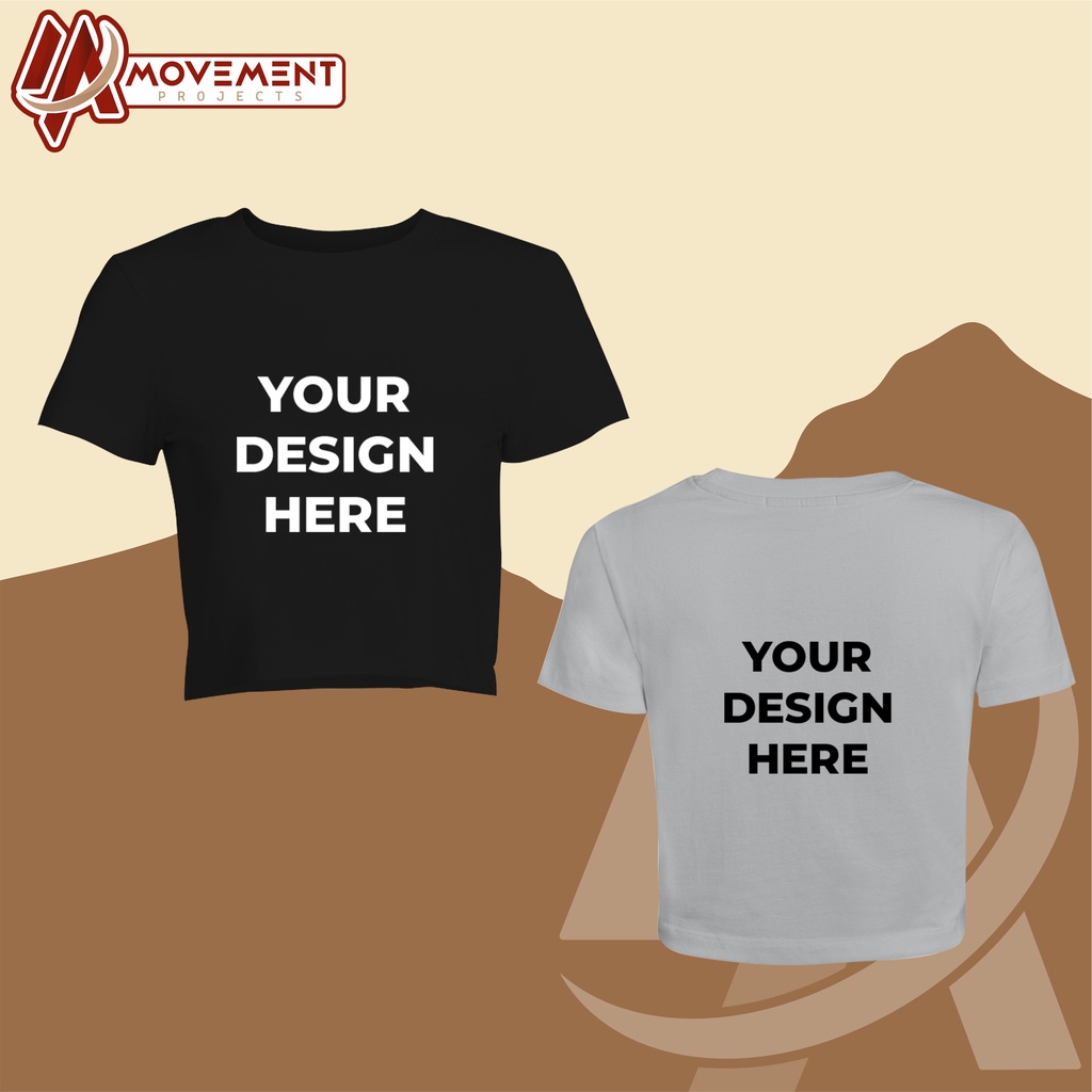 [CUSTOM] SABLON CROP TOP - DTF FULL COLOR SATUAN