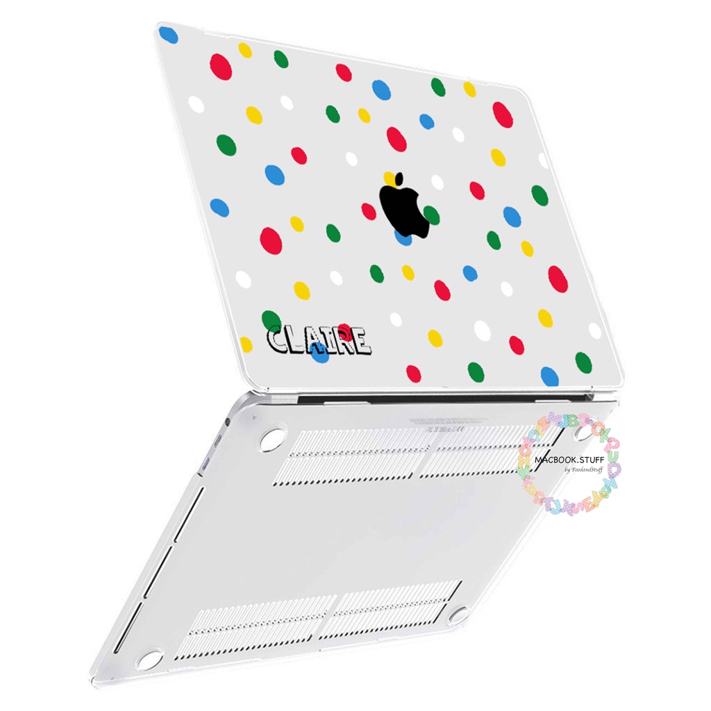 MACBOOK Case CUSTOM DOODLE POLKADOT DESIGN NEW AIR PRO RETINA 11 12 13 14 15 16 INCH NON /  WITH CD ROOM / TOUCHBAR / TOUCH ID / M1 M2 2020 2021 2022