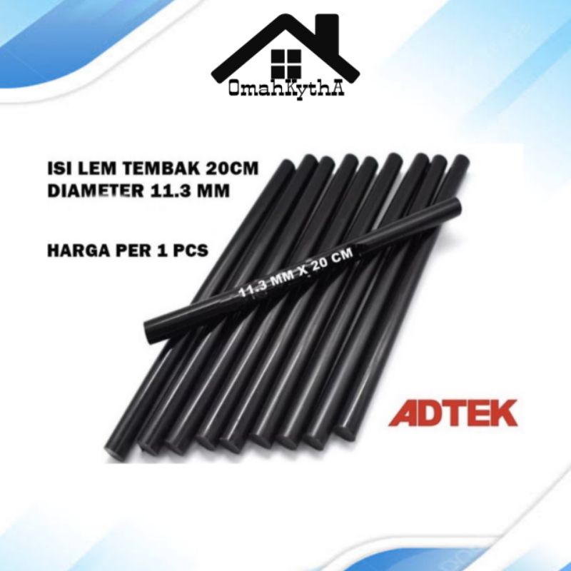 Isi Lem Tembak Besar Hitam ADTEK / Lem Bakar - Refill Glue Gun