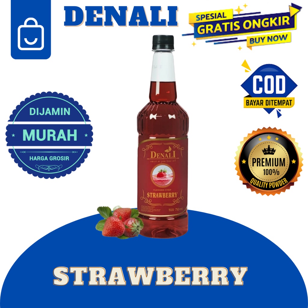 

DENALI SYRUP STRAWBERRY SIRUP RASA BUAH STROBERI KEKINIAN