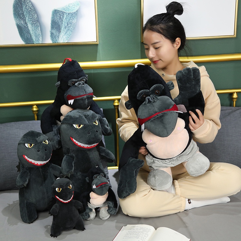 Godzilla Vs Kong Mainan Mewah Monster King Kong Boneka Boneka Lembut Monster Hadiah Lucu