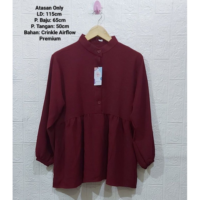 ATASAN RAYON CRINKLE AIRFLOW  // RAYON CRINKLE // ATASAN RAYON CRINKLE AIRFLOW// DRESS RAYON // ATASAN WANITA RAYON  //BUSUI FRIENDLY//PIYAMA//PREMIUM//HOMEY//BUSUI // KEMEJA WANITA // RAYON CRINKLE// RAYON CRINKLE AIRFLOW//