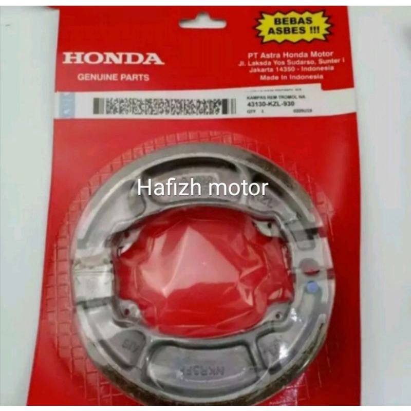 kampas rem belakang Honda beat karbu
