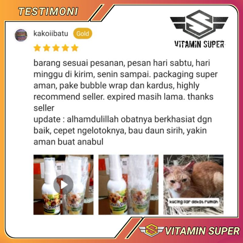 Obat Jamur Spray Semprot Kucing, Kelinci dan Anjing | Obat Scabies, Jamur, Ringworm, Demodex, Impetigo, Kudis, Koreng, Gatal gatal dan Luka