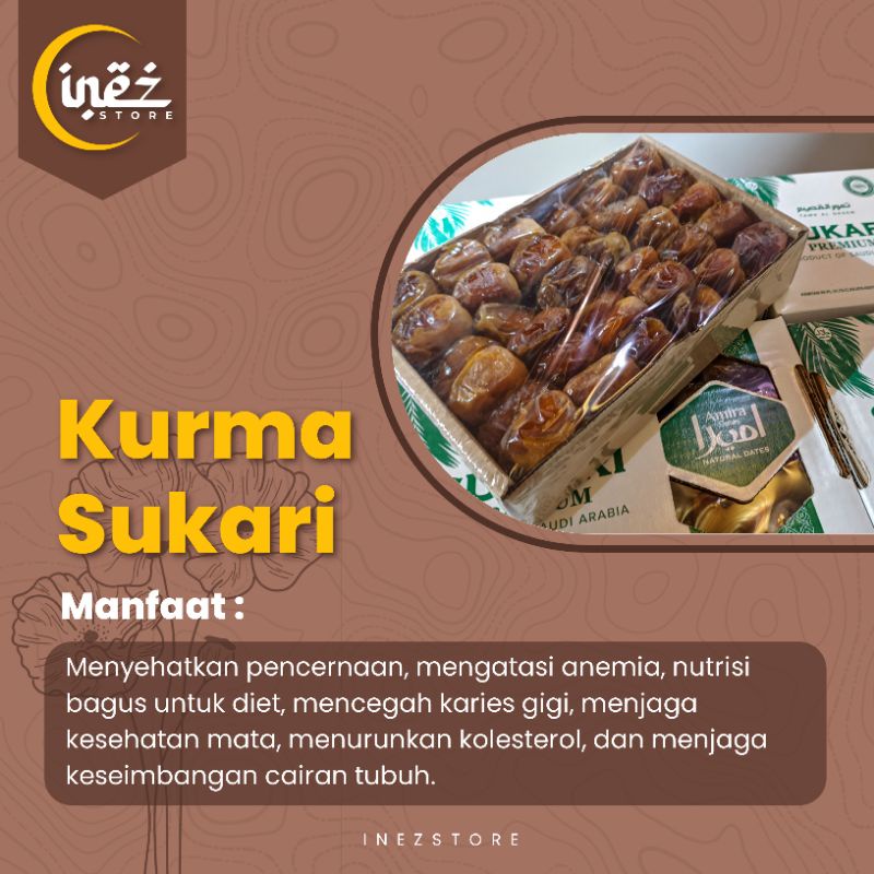 

Kurma Sukari / 500 gr box oleh oleh haji & umroh/aneka kurma manis cemilan sehat