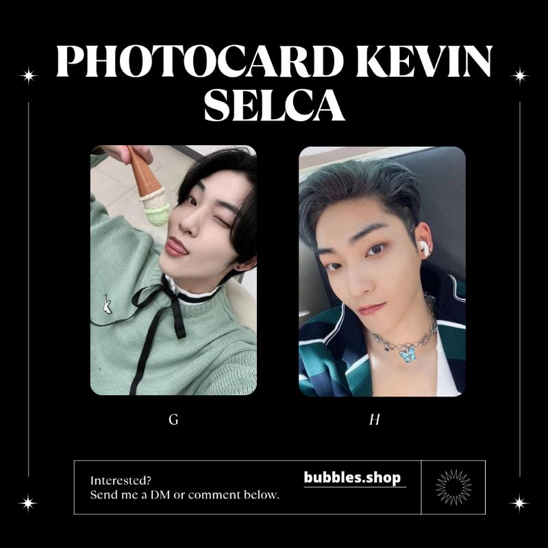 PHOTOCARD UNOFFICIAL KEVIN THE BOYZ SELCA