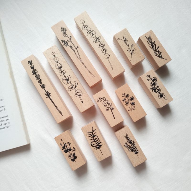 

Rubber Stamp Stempel Kayu Vintage Long