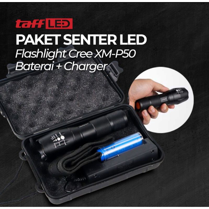 Senter LED Flashlight CREE XM P50 / senter camping police