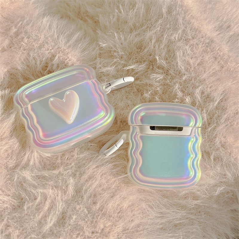 Hologram Heart Softcase for Airpods 1 2 Pro 3 Case Airpods Inpods TWS Lucu