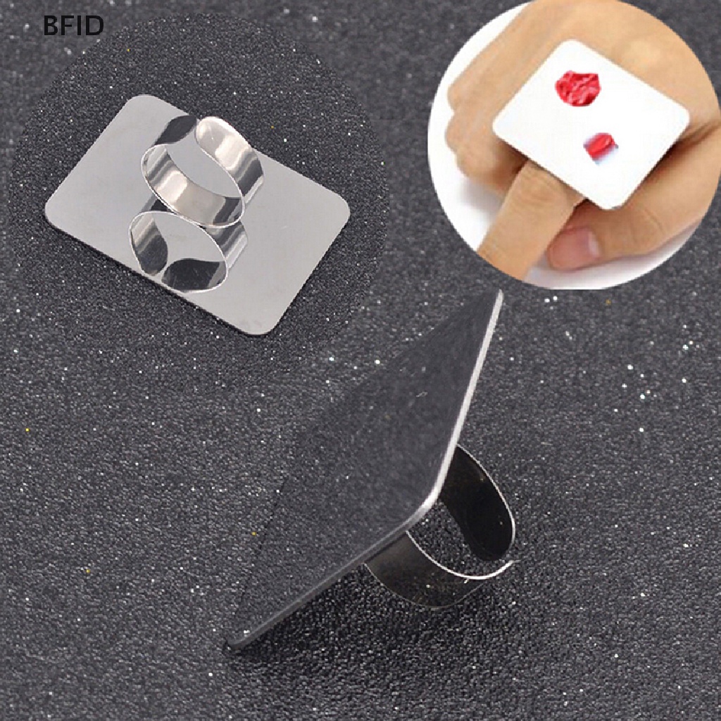 [BFID] Cincin Adjustable Palet Untuk Pondasi Nail Art Pencampuran Makeup Bahan Stainless Steel [ID]