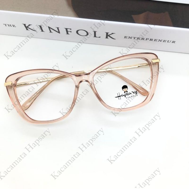 KACAMATA FRAME WANITA 9012 FREE LENSA ANTI RADIASI MINUS BACA CYLINDER CAT EYE ANTI UV PHOTOCROMIC