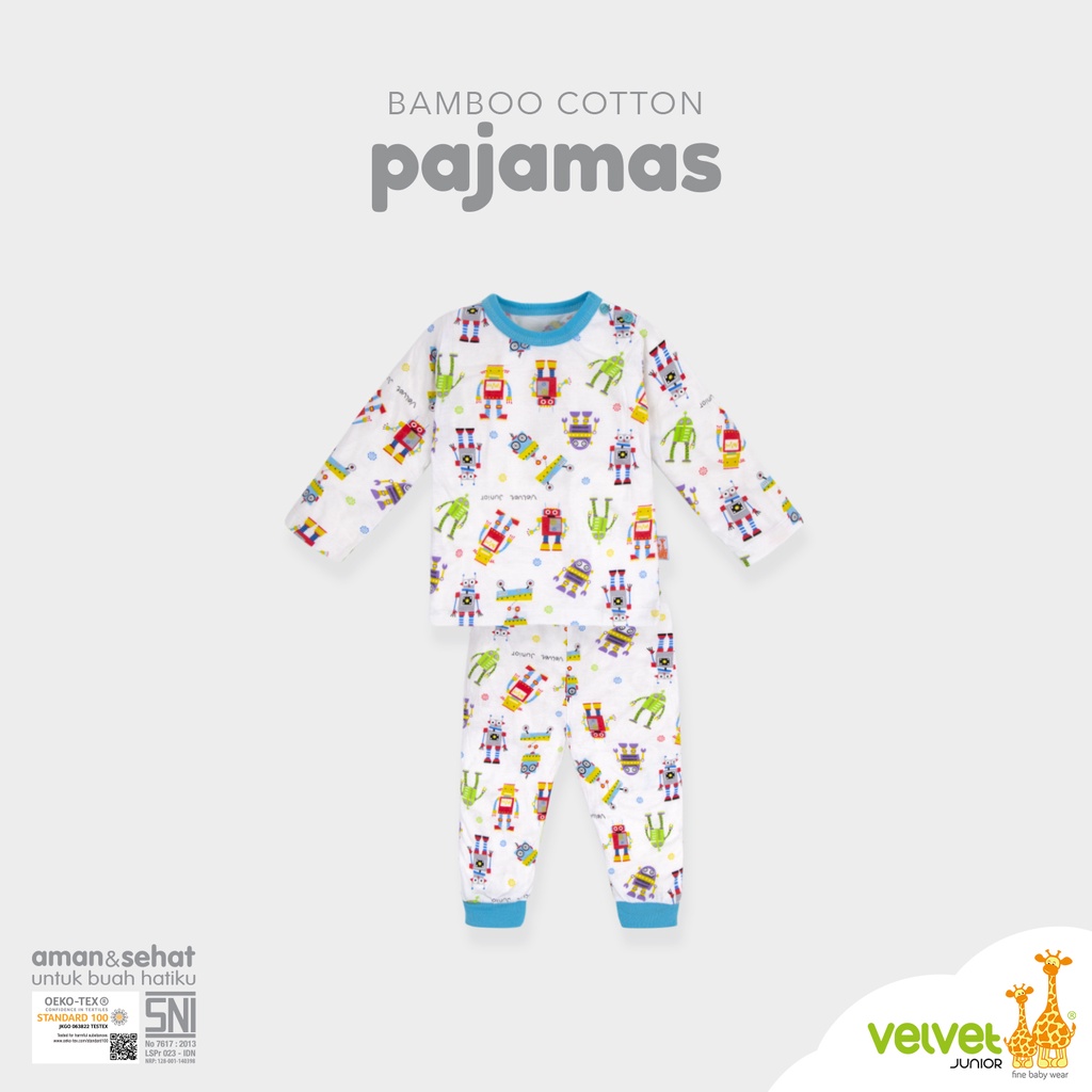 Velvet Junior Piyama Anak Laki-Laki Bamboo Cotton Pajamas