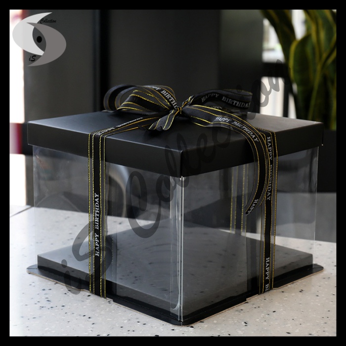 

Wadah Tempat Kue Kotak Makanan Kado Hadiah Mika Bening Transparan Box Packaging Gift