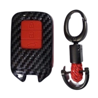 Key Case Casing Kunci Cover Carbon Mobil Honda WRV 2022 2023 Pelindung Silicon Sarung Kulit