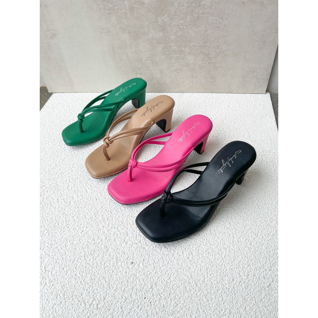 Vanesha Margaretta Sepatu Heels Kaina Sendal/Sandal Jepit Heels 5cm