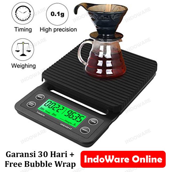 

Terlaris ✨ -Timbangan Digital Kopi 3KG Timer Kopi Kue Pour Over V60 Coffee Scale- 2.1.23