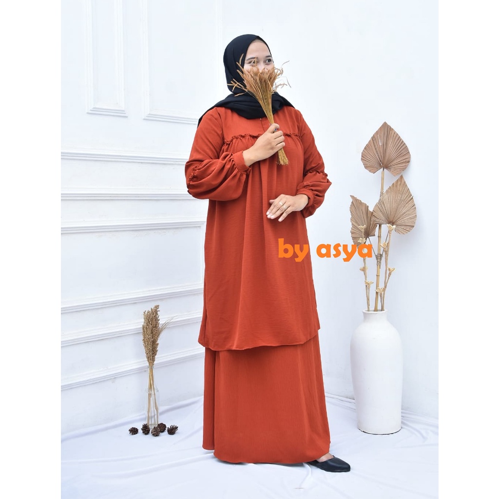 gamis malay dress crinkle jumbo sari manyung busui