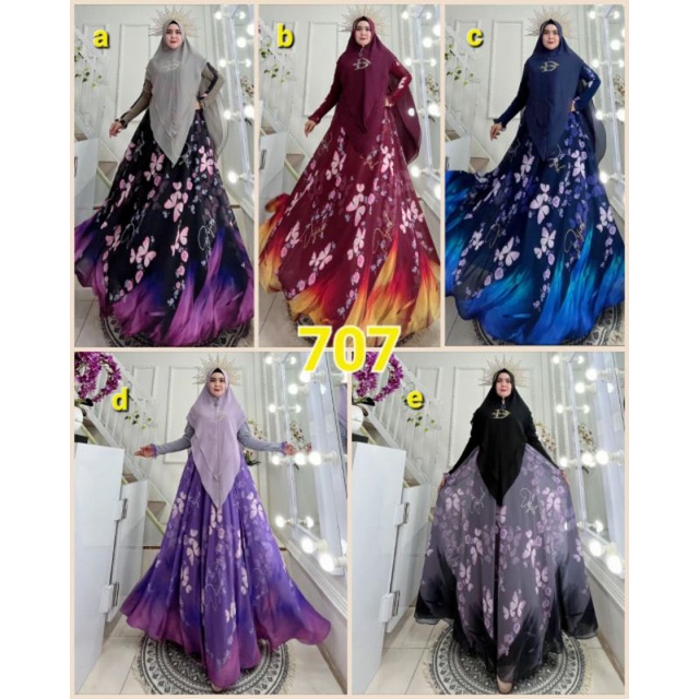 gamis dijah syari kode 707 708 jubah hoodie