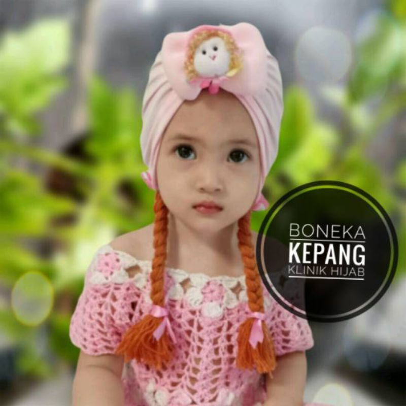 Turban Bayi Anak Kepang Bunga Usia 0-3 Tahun