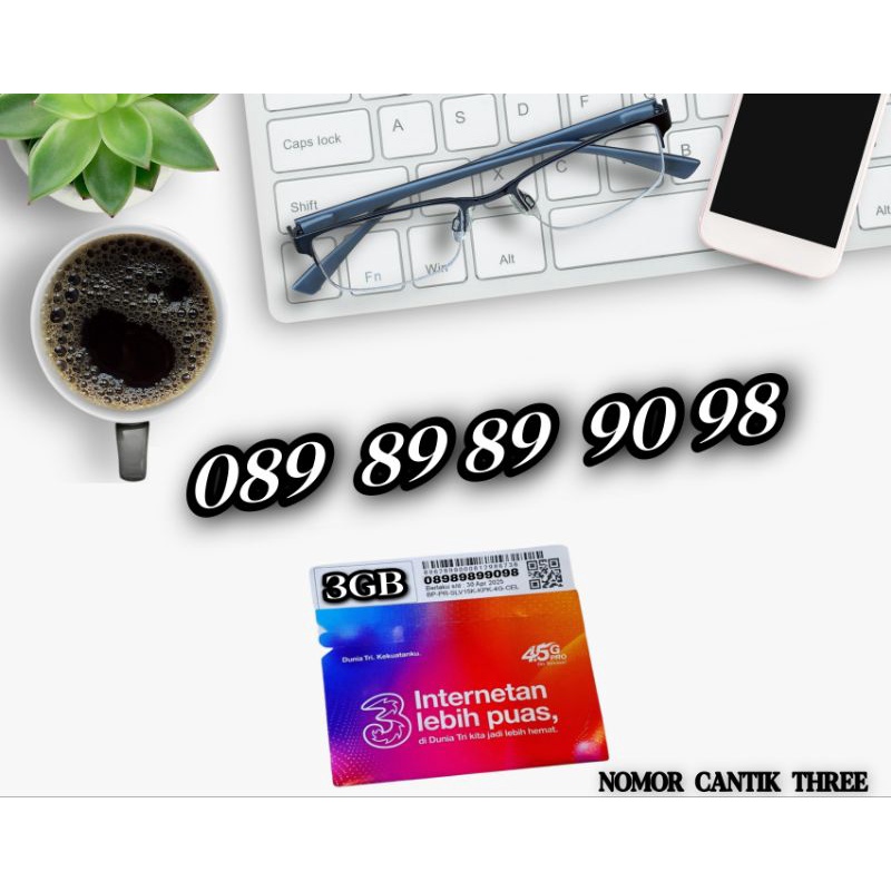 NOMOR CANTIK TRI 11 DIGIT - TRI CANTIK - TRI 898989