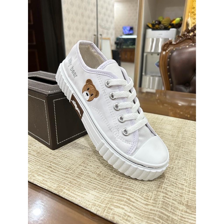 Sepatu Wanita Bear Kanvas Sneakers Kets Premium Import PTK001