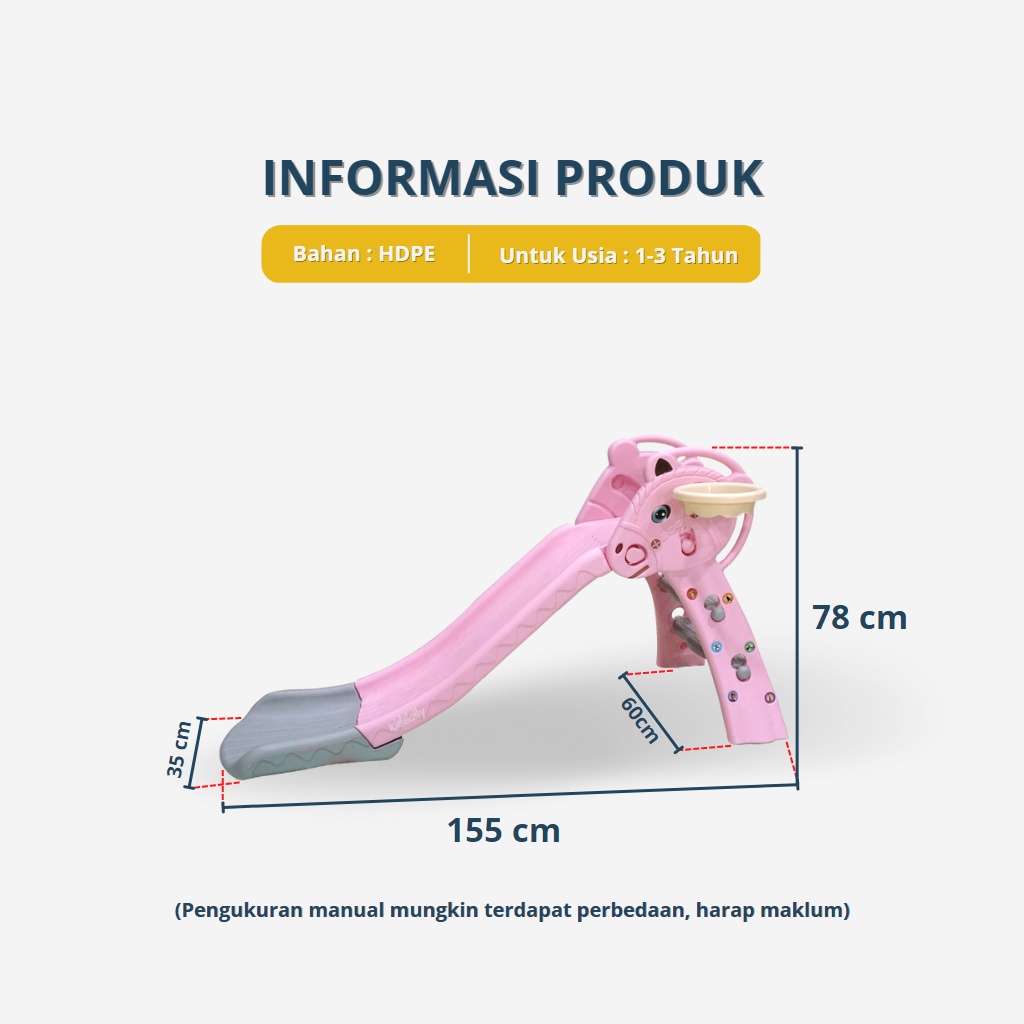 KIDDAILY PEROSOTAN ANAK DENGAN AYUNAN MAINAN ANAK SLIDE PROSOTAN ANAK BABY SLIDE BABY KID SLIDE KID SLIDING