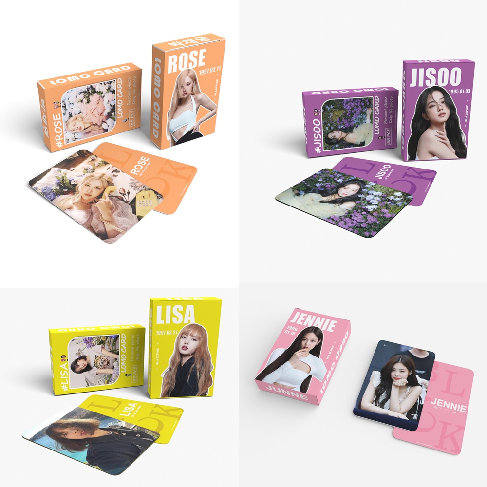 55pcs/set Blackpink ROSÉ JISOO LISA JENNIE Photocards Koleksi HD Kartu Lomo Untuk Blink Blackpink