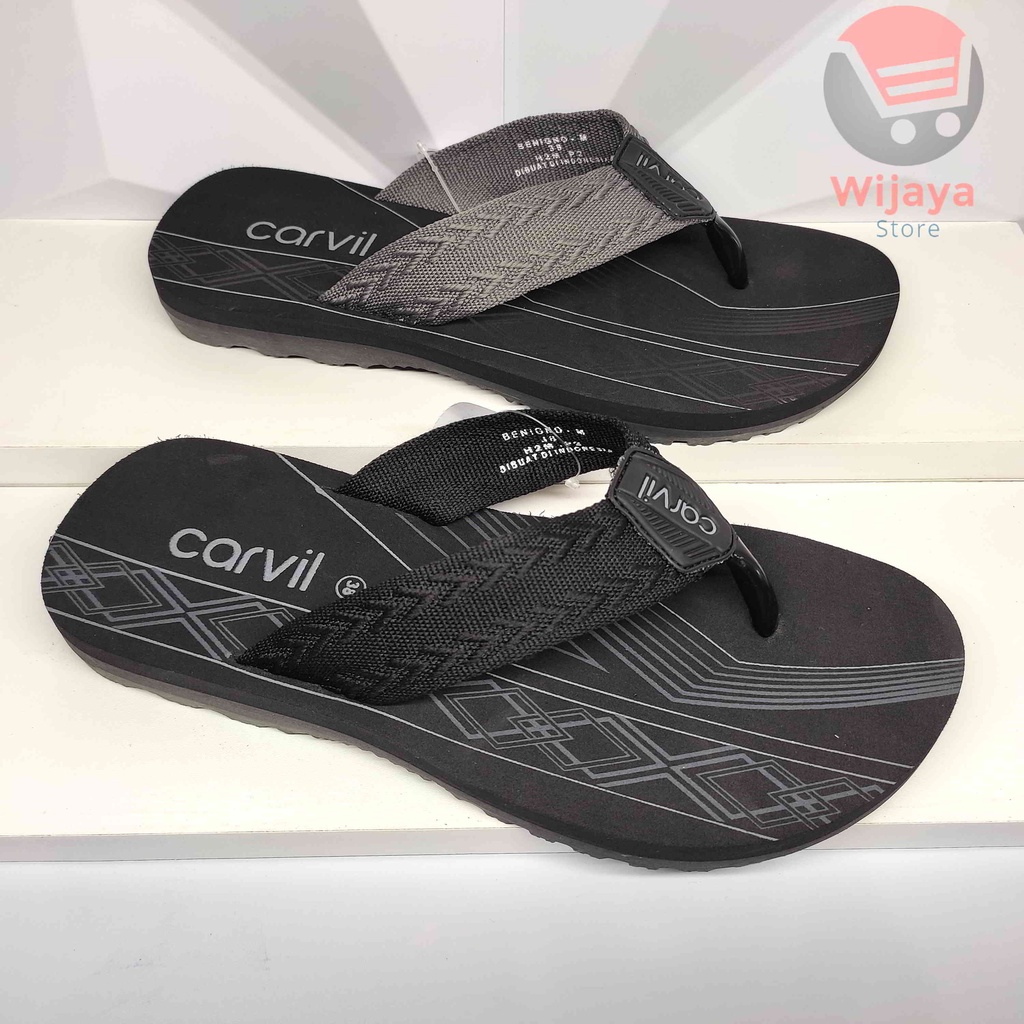 Sandal Pria Carvil Original 38-43 Sendal Jepit Cowok Laki-Laki Desain Modern dan Berkualitas Tetap yang Terbaik Celtico Jerry Xavier Guarda Palmer Hagen Defender Bronson