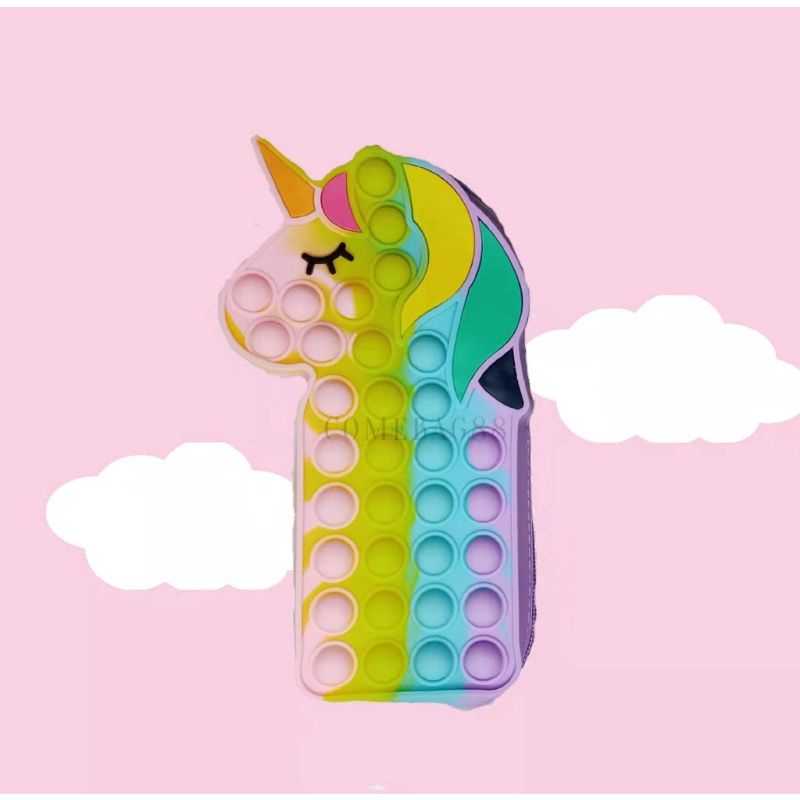 KOTAK PENSIL POP IT UNICORN/ KOTAK PENSIL UNICORN/ PENCIL CASE UNICORN/ PENCIL CASE POP IT