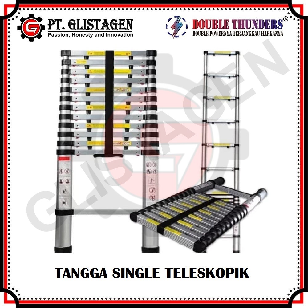 TanggaTeleskopik Aluminium SINGLE 5.7 M Double Thunders