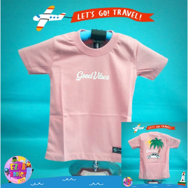 ORIGINAL Surfkids - Umur 1 2 3 4 5 6 7 8 tahun - Baju Distro Anak - Surfkids Pink - Kaos Distro Anak
