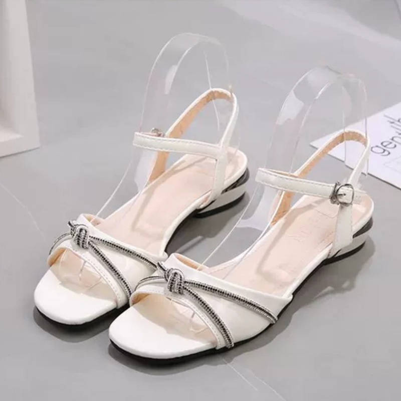 Moda 2026 Sandal Hak Wanita Heels 2,5cm Import Angkle Strap