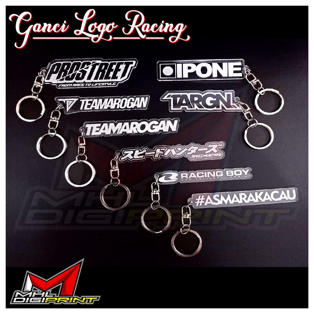 GANTUNGAN KUNCI AKRILIK LOGO RACING RCB TARGN ORANG TUA TEAMAROGAN SPEEDHUNTERS - GANTUNGAN KUNCI LOGO RACING - SEHARI JADI TANPA MINIMAL ORDER