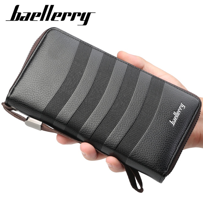 DOMPET PANJANG WANITA BAELLERRY ORIGINAL TALI PENDEK RESLETING KULIT HITAM NOBELA WA640B5 KOIN MURAH KEKINIAN KOREA KARTU BRANDED PREMIUM BATAM CEWEK