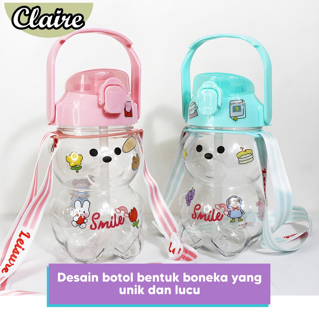 BOTOL BONEKA POLOS 1,1Liter / BOTOL MINUM POLOS BONEKA / BOTOL VIRAL TERMURAH 1100ML