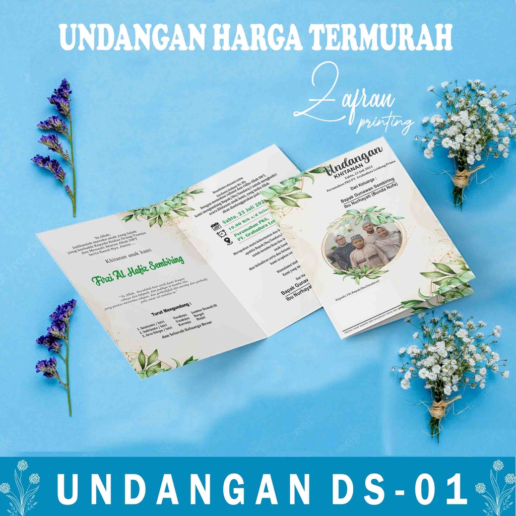 Undangan Sunatan/Khitanan Undangan Walimatul Khitan Murah Unik dan Simple Cepat Jadi Undangan Custom