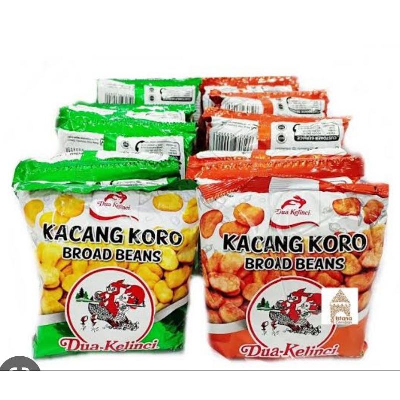 

Dua kelinci kacang koro 1 rcg isi 10 pcs