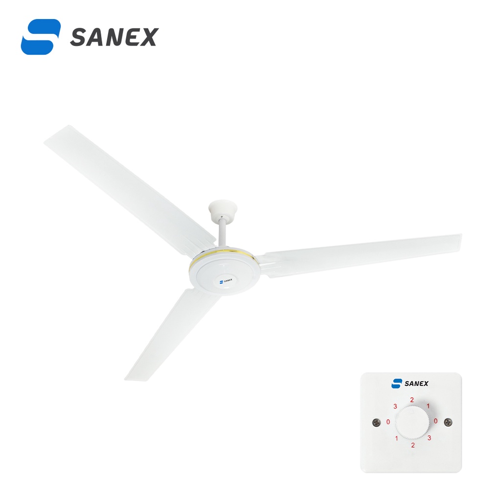 Sanex Ceiling Fan 56 Inch FC 30 Baling baling besi Warna Putih &amp; Hitam