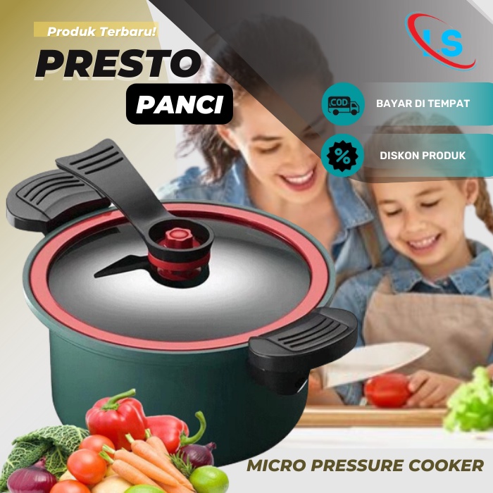 Panci Presto Subron 3.5 liter Teflon Pressure Cooker Totipotent Micro Pressure Cooker Pot Daging Empuk Anti Lengket