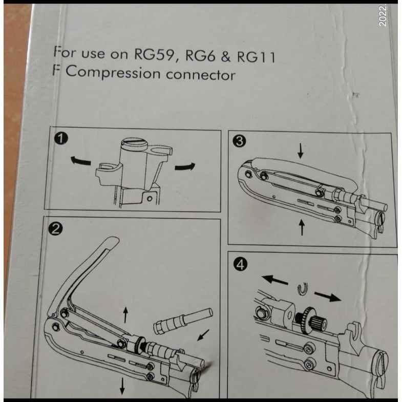 Tang Crimping Tang Compression  BNC , F Conektor , RG59 , RG11 , RG6 Merek MONSTER