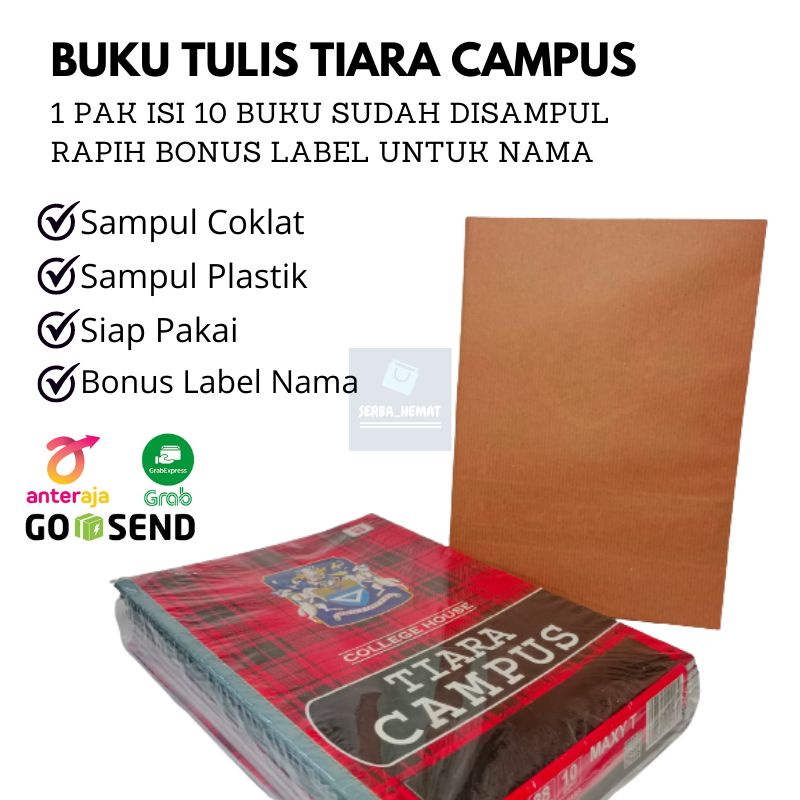 

Tiara Campus isi 38 lembar SUDAH DI SAMPUL COKLAT + SAMPUL PLASTIK