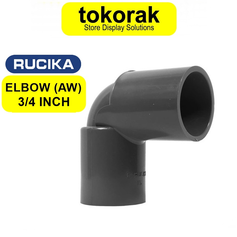 KNIE ELBOW 3/4&quot; RUCIKA KENI SAMBUNGAN PIPA PVC AW KNEE 3/4 INCH SOK L