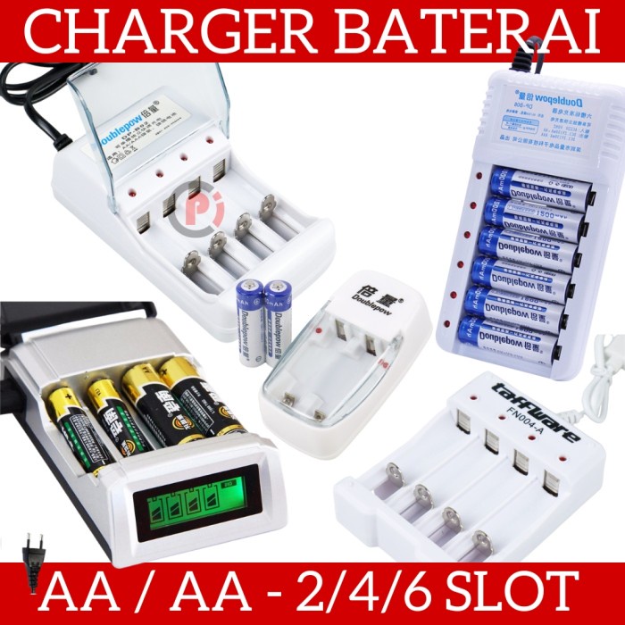 Charger Baterai AA AAA Rechargeable 2 4 6 Slot Fast Charging Carger