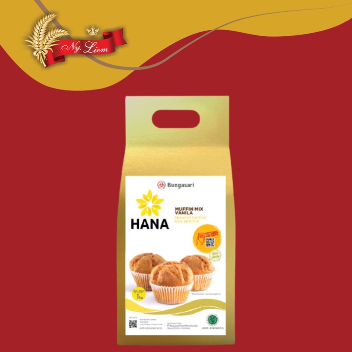 HANA Muffin Mix Vanilla - Terigu Premix Bungasari 1 kg