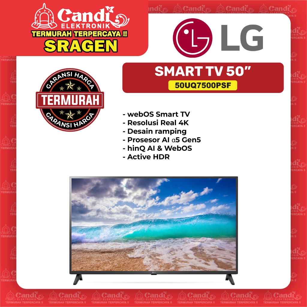 LG 4k Smart Uhd Tv Thinq 50 Inch - 50UQ7500PSF