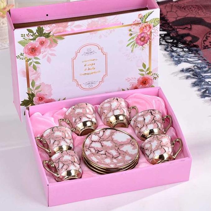 

Paket Kado Parcel Lebaran Ulang Tahun Cangkir Keramik Set 6in1 Europe