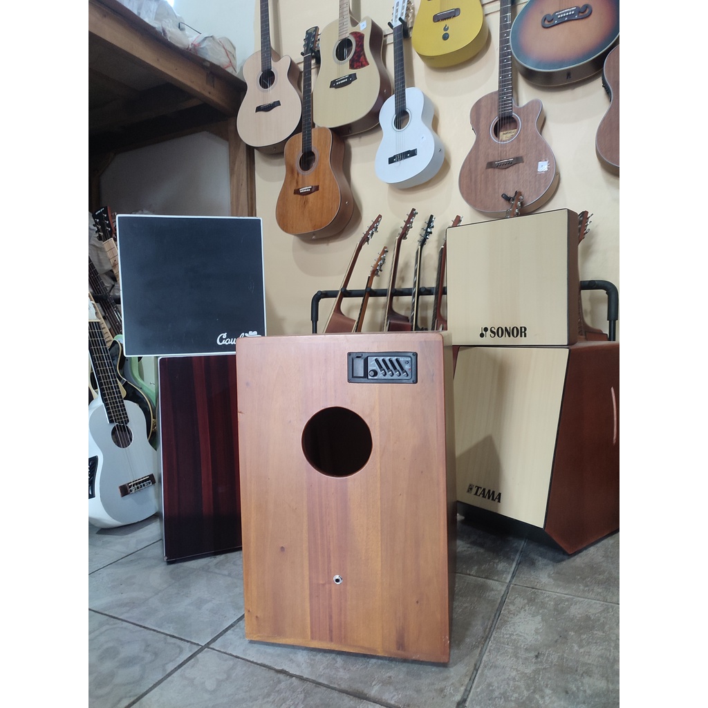 Cajon/Drumbox Mahoni Akustik dan Elektrik